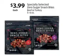 Aldi Specially Selected Zero Sugar Snack Bites Beef or Turkey offer