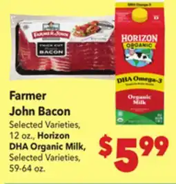 Vallarta Supermarkets Farmer John Bacon offer