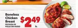 Vallarta Supermarkets Boneless Chicken Breast / PECHUGA DE POLLO SIN HUESO offer