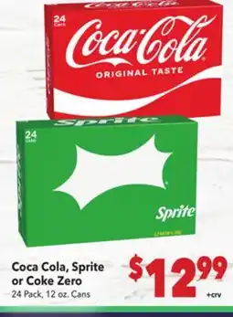 Vallarta Supermarkets Coca Cola, Sprite or Coke Zero offer