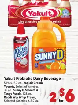 Vallarta Supermarkets Yakult Probiotic Dairy Beverage offer