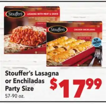 Vallarta Supermarkets Stouffer's Lasagna or Enchiladas Party offer