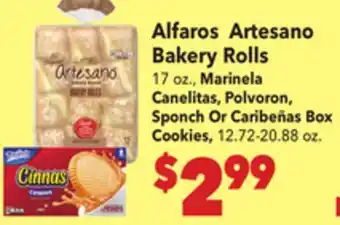 Vallarta Supermarkets Alfaros Artesano Bakery Rolls offer