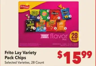 Vallarta Supermarkets Frito Lay Variety Pack Chips offer