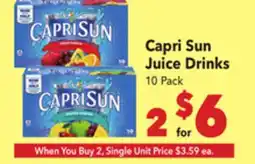 Vallarta Supermarkets Capri Sun Juice Drinks offer