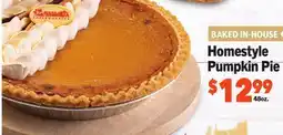 Vallarta Supermarkets Homestyle Pumpkin Pie offer