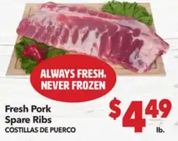 Vallarta Supermarkets Fresh Pork Spare Ribs / COSTILLAS DE PUERCO offer