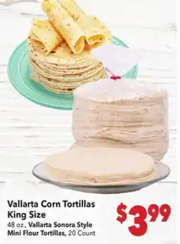 Vallarta Supermarkets Vallarta Corn Tortillas King Size offer