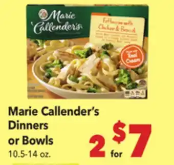 Vallarta Supermarkets Marie Callender's Dinners or Bowls offer