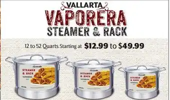 Vallarta Supermarkets VALLARTA VAPORERA STEAMER & RACK offer