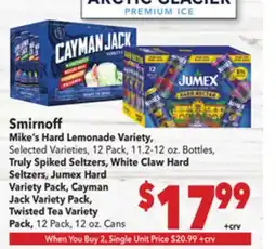 Vallarta Supermarkets Smirnoff Mike's Hard Lemonade Variety offer