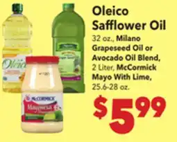 Vallarta Supermarkets Oleico Safflower Oil offer