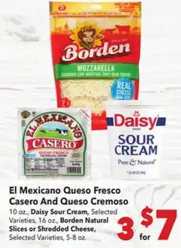 Vallarta Supermarkets El Mexicano Queso Fresco Casero And Queso Cremoso offer