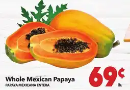 Vallarta Supermarkets Whole Mexican Papaya/PAPAYA MEXICANA ENTERA offer