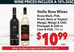 Vallarta Supermarkets Stella Rosa Wines offer