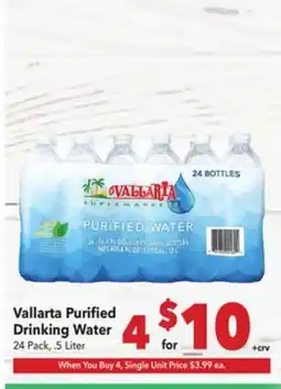Vallarta Supermarkets Vallarta Purified Drinking Water offer