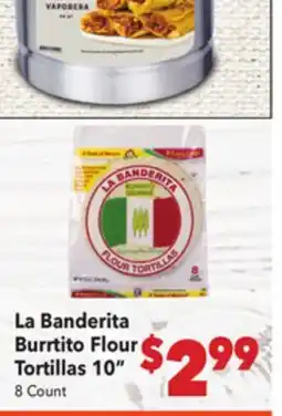 Vallarta Supermarkets La Banderita Burrtito Flour Tortillas 10 offer