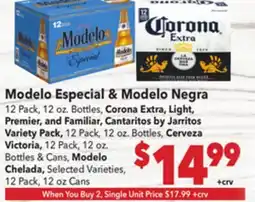 Vallarta Supermarkets Modelo Especial & Modelo Negra offer
