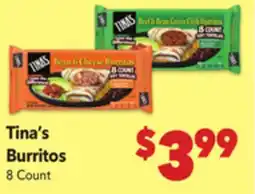 Vallarta Supermarkets Tina's Burritos offer
