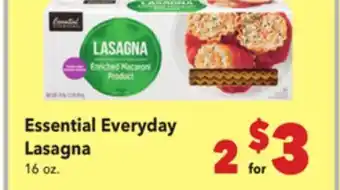 Vallarta Supermarkets Essential Everyday Lasagna offer