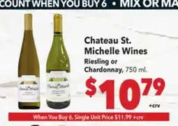 Vallarta Supermarkets Chateau St. Michelle Wines offer
