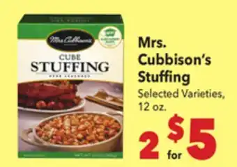 Vallarta Supermarkets Mrs. Cubbison's Stuffing offer