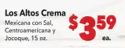 Vallarta Supermarkets Los Altos Crema offer