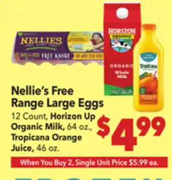 Vallarta Supermarkets Nellie's Free Range Large Eggs offer