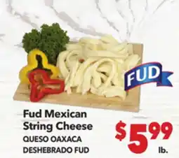 Vallarta Supermarkets Fud Mexican String Cheese / QUESO OAXACA DESHEBRADO FUD offer