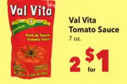 Vallarta Supermarkets Val Vita Tomato Sauce offer