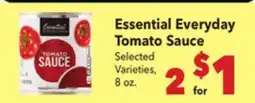 Vallarta Supermarkets Essential Everyday Tomato Sauce offer