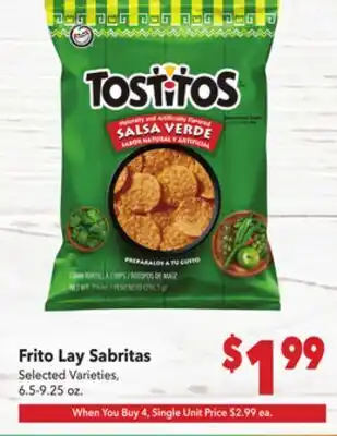 Vallarta Supermarkets Frito Lay Sabritas offer