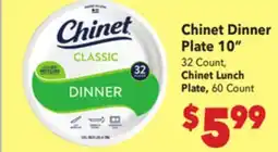 Vallarta Supermarkets Chinet Dinner Plate offer