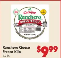 Vallarta Supermarkets Ranchero Queso Fresco Kilo offer