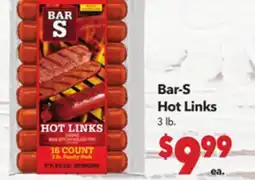 Vallarta Supermarkets Bar-S Hot Links offer