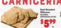 Vallarta Supermarkets Beef Breaded Milanesa / MILANESA EMPANIZADA DE RES offer