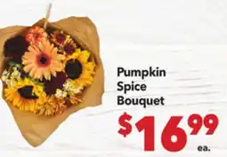Vallarta Supermarkets Pumpkin Spice Bouquet offer