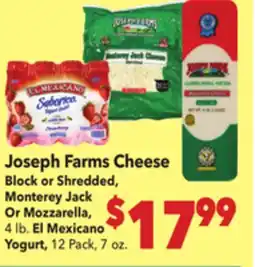 Vallarta Supermarkets Joseph Farms Cheese offer