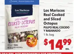 Vallarta Supermarkets Los Mariscos Real Cooked and Sliced Octopus / PULPO REAL COCIDO Y RABANADO offer