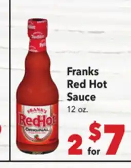 Vallarta Supermarkets Franks Red Hot Sauce offer