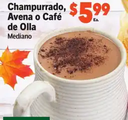 Vallarta Supermarkets Champurrado, Avena o Café de Olla /Mediano offer
