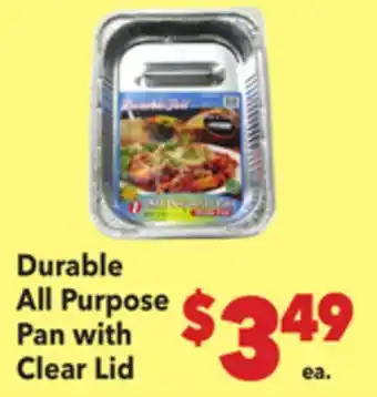 Vallarta Supermarkets Durable All Purpose Pan with Clear Lid offer