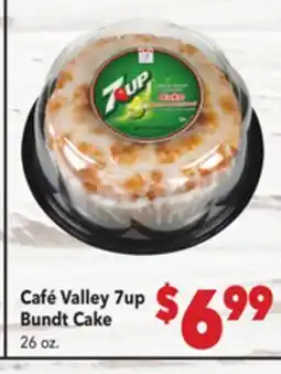 Vallarta Supermarkets Café Valley 7up Bundt Cake offer