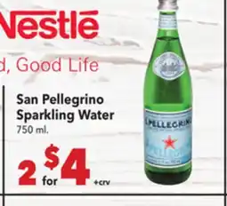 Vallarta Supermarkets San Pellegrino Sparkling Water offer