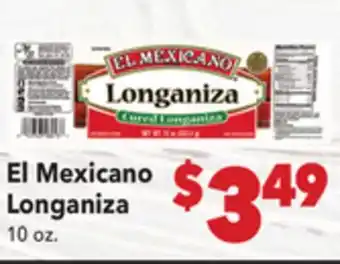 Vallarta Supermarkets El Mexicano Longaniza offer