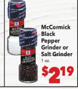 Vallarta Supermarkets McCormick Black Pepper Grinder or Salt Grinder offer