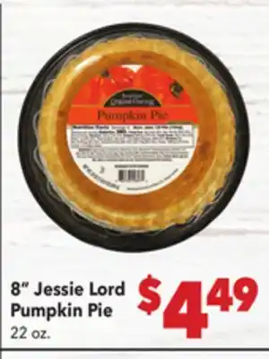 Vallarta Supermarkets 8 Jessie Lord Pumpkin Pie offer