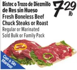 El Super Fresh Boneless Beef Chuck Steaks or Roast offer