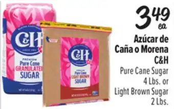 El Super C & H Pure Cane Sugar 4 Lbs. or Light Brown Sugar 2 Lbs offer