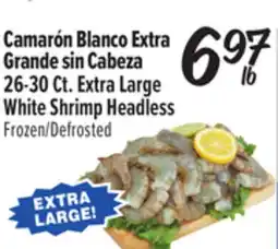 El Super Extra Large White Shrimp Headless offer